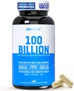 GOBIOTIX 100 milliarder - fordøjelsesenzymer supplement - Probiotika Multivitamin - Prebiotic Fiber Blend - 100 milliarder CFU - Økologisk frugt og grønne blend - Vegan, ikke GMO - 30 kapsler