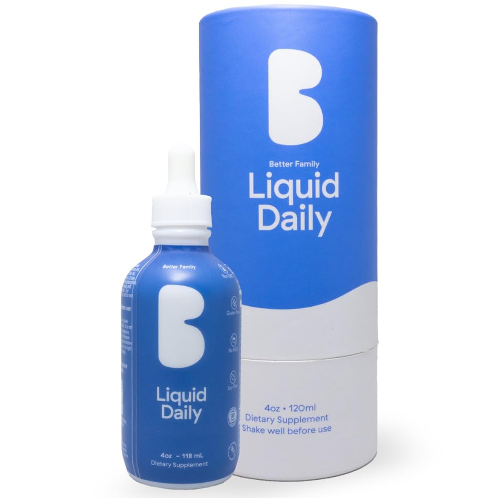 Bedre familie - Flydende Daglig Multivitamin - All- in- One Wellness Drop - Alle aldre & Generatorer - Methylerede vitaminer - Ingen sukker eller kunststoffer - Gluten fri, ikke-GMO - Kosttilskud - 4oz (120 ml)