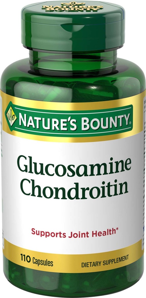 Naturens Bounty Glucosamine Chondroitin piller og kosttilskud, støtte fælles sundhed, 110 kapsler