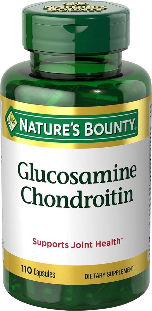 Naturens Bounty Glucosamine Chondroitin piller og kosttilskud, støtte fælles sundhed, 110 kapsler