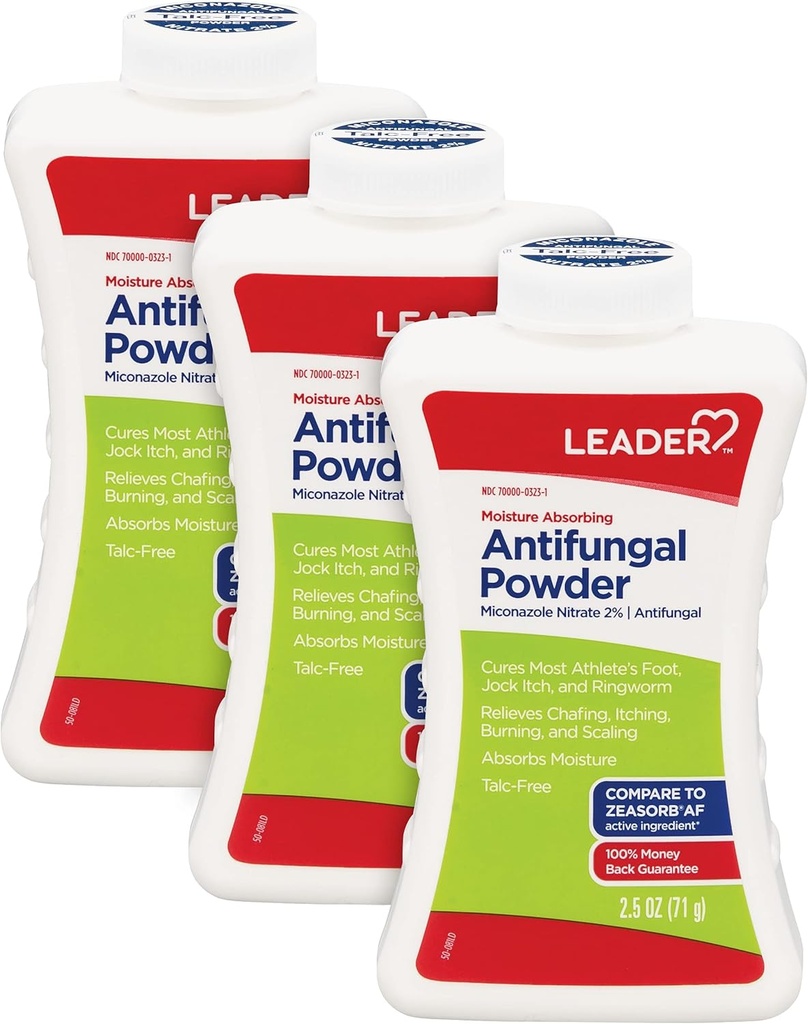Leaderatlete 's Foot AF Powder, Fugt Absorbing, Talc- Free, 2,5 Ounce