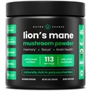 NutraChamps Organic Lions Mane Powder - 2000mg kraftfuld Nootrop til hukommelse, fokus, immunstøtte - Vegan Lions Mane Mushroom Powder supplement med naturligt occurring Beta- glucans - 8oz