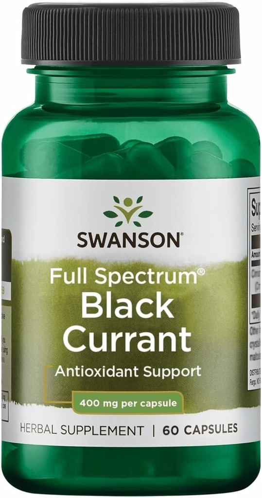 Swanson Fuld Spectrum Black Currant 400 Milligram 60 kapsler