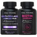 Vital Vitamin Multi Collagen Plus piller + Biotin Complex piller