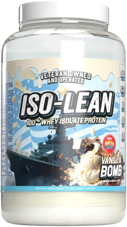 Isolean, 100% Whey Protein Isolate, Fast Absorption, Iso Lean, Low Sugar, Maximize Recovery, 25 Bedste Per Servering, Veteren Ejes og drives (28 Servere, Vanilla Bean)
