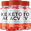 rize laboratorier - RapidFit Keto ACV Gummies for Advanced Weight Loss med Apple Cider Vincire Supplement Hjælper med at reducere Belly fedt til ekstra styrke (180 Gummies)