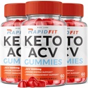 rize laboratorier - RapidFit Keto ACV Gummies for Advanced Weight Loss med Apple Cider Vincire Supplement Hjælper med at reducere Belly fedt til ekstra styrke (180 Gummies)