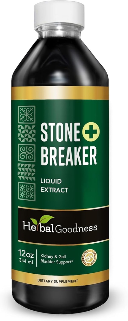 Herbal Goodness Stone Breaker - Organic Chanca Piedra Stone Kidney Breaker og Dissolver med Gallblære Cleanse for Nyre og Gallblære Crystal Flush (12.00 Fl Oz (Pack of 1))