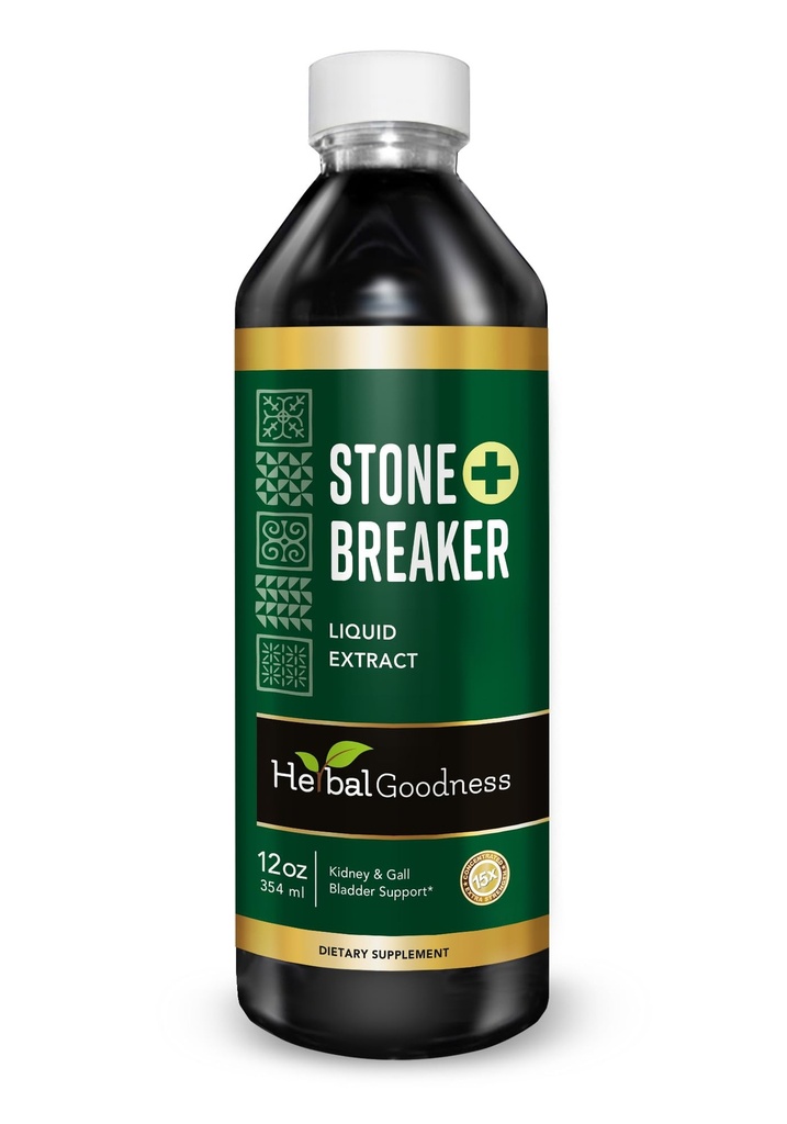 Herbal Goodness Stone Breaker - Organic Chanca Piedra Stone Kidney Breaker og Dissolver med Gallblære Cleanse for Nyre og Gallblære Crystal Flush (12.00 Fl Oz (Pack of 1))