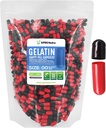 XPRS Nutra Størrelse 00 Tomme kapsler - 1000 Tomme Gelatine kapsler - Piller selv Kapsel Fyldning - Fyldelige Pille Gel Caps til Do- It- Yourself Kosttilskud (sort / rød)