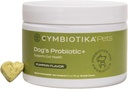 CYMBIOTIKA hund probiotika +, Probiotika til hunde, Gut sundhed & immunforsvar supplement med fordøjelsesfremmende enzym og grøn blend, Prebiotika, Postbiotika, Kosttilskud til hunde, Pumpkin Flavor, 50 Tyg