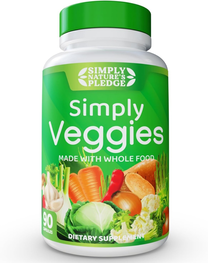 Simply Nature 's Pledge - Lavet med hele fødevarer Superfood, pakket med Beta Caroten & 18 forskellige grøntsager - 100% Soy Free