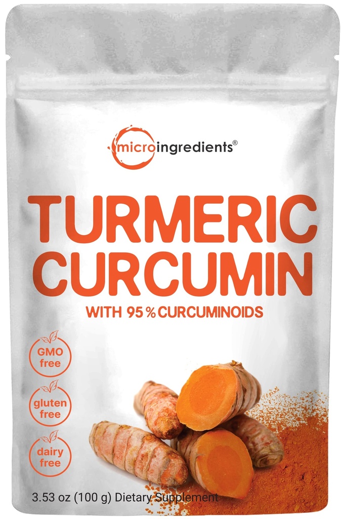 Gurkemeje Extract 95% Curcuminoids (Natural Gurkemeje Extract og Gurkemeje Kosttilskud), 100 Bedste, Rich in Antioxidants for Joint & Immune Support, Ingen GMO 'er, Vegansk Friendly, India Origin