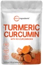 Gurkemeje Extract 95% Curcuminoids (Natural Gurkemeje Extract og Gurkemeje Kosttilskud), 100 Bedste, Rich in Antioxidants for Joint & Immune Support, Ingen GMO 'er, Vegansk Friendly, India Origin