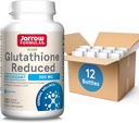 Jarrow Formulas Glutathione Reduceret 500 mg- 120 Veggie Capsules - Intracellulær Antioxidant - Kvalitet Glutathione tillæg - Understøtter genanvendelse af Vitaminer C & E- Non- GMO- Gluten Free- Vegan, 12 pakker