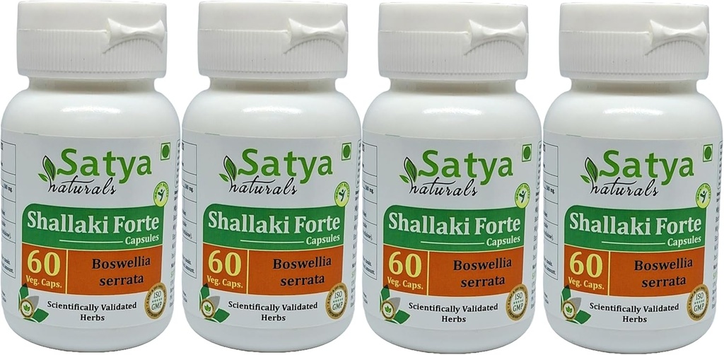 Shallaki Forte Capsules 500 mg. 60 Veg. Capsule Note 124; Shallaki (Boswellia Serrata) Uddrag Kapsler til mænd og kvinder