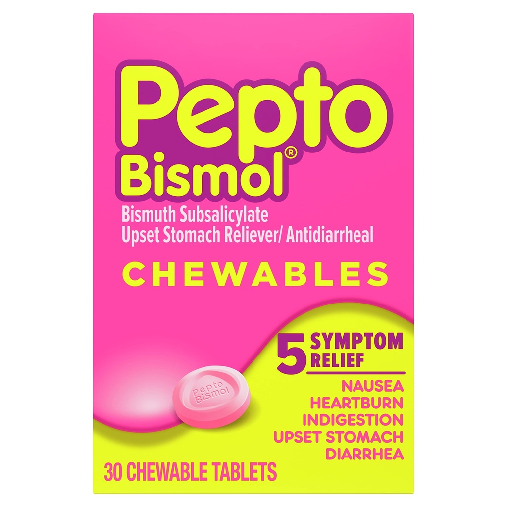 Pepto Bismol Pepto- Bismol tyggetabletter, 30 ct
