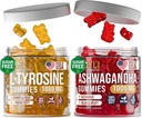 L- Tyrosine Gummies + Ashwagandha Gummies - L Tyrosine Supplement og Ashwagandha Kosttilskud Bundle - Ashwaganda, L- Tyrosine for børn og voksne - 60 Ashwa Gummies, 60 L- Tyrosine Focus Gummies