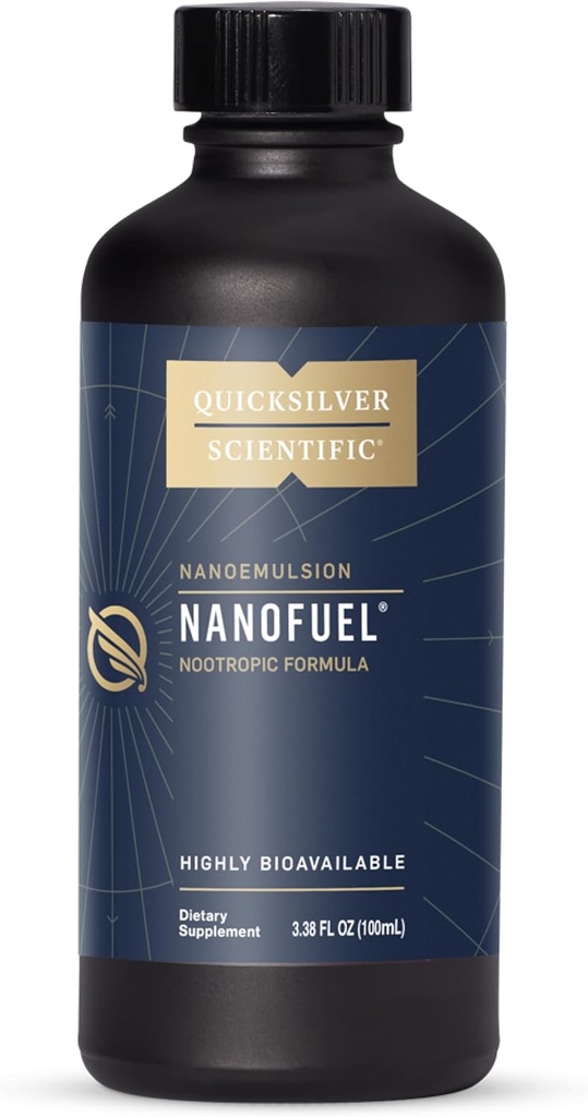 Quicksilver Scientific NanoFuel - Energy Support - Nootropic Formula Designed to Support Focus + Productivity (3.38oz / 100ml)