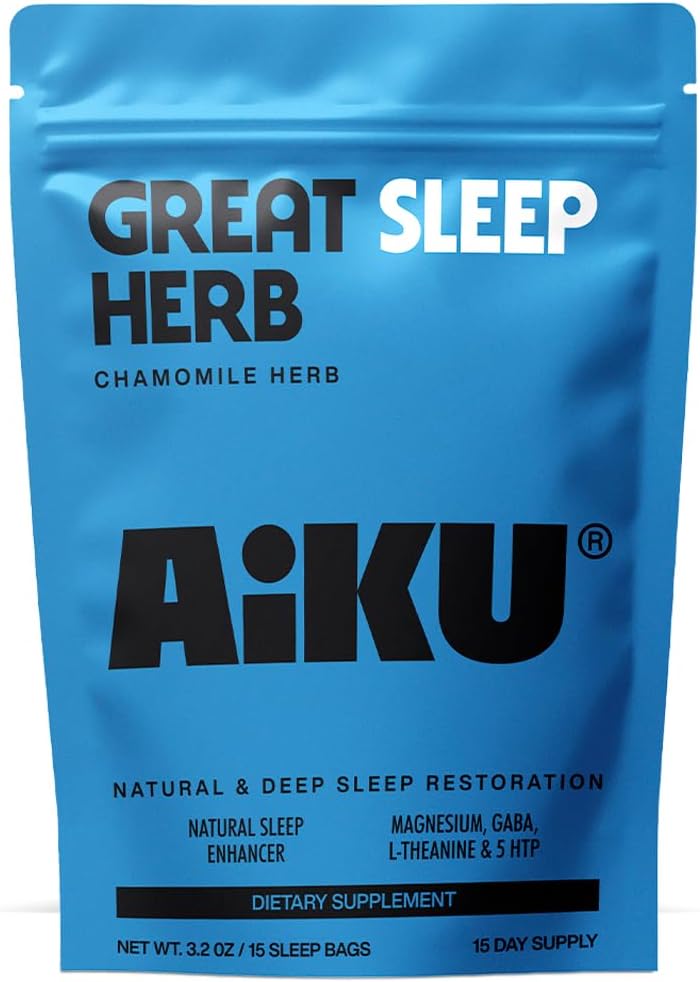 Great Sleep Herb Budding124; for Renseful Sleep & Relaxation Budding124; Kamillete med GABA, Magnesium & 5- HTP Budding124; Premium Herbal Sleep Support Budding124; USA Made - 15 Tea Tasker (15 dages forsyning)