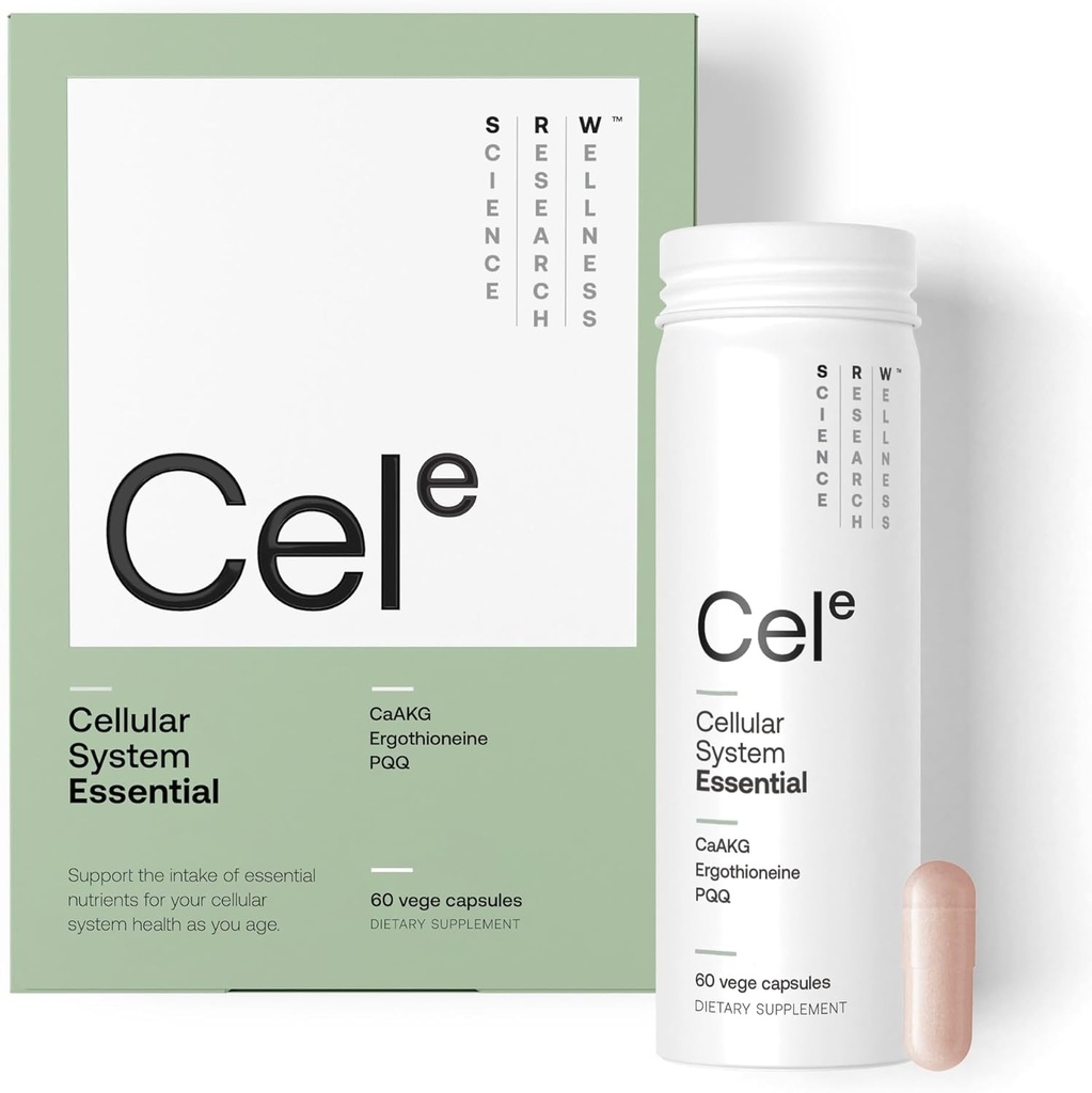 SRW Cel Essential MSD 124; Wellness Supplement for sund aldring og lang levetid MSD 124; understøtter energi, mental ydeevne + muskel sundhed MSD 124; 17 Vitamin & mineraler MSD 124; Egnet til alle aldre MSD 124; 60 kapsler