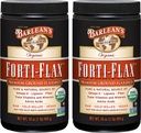 Barlean 's Forti- Flax Organic Flaxseed, Ground Hel Raw Seeds, Omega-3 tillæg med lignan og kostfibre, Bulk Ground Flax Seed, 16 oz, 2 Pack