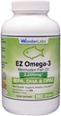 Wonder Laboratories EZ Omega-3 Atlantic Menhaden Fish Oil Supplement 2000 mg, Burpless, Made in The USA, Perfect Balance of EPA + DHA + DPA 180 Softgels