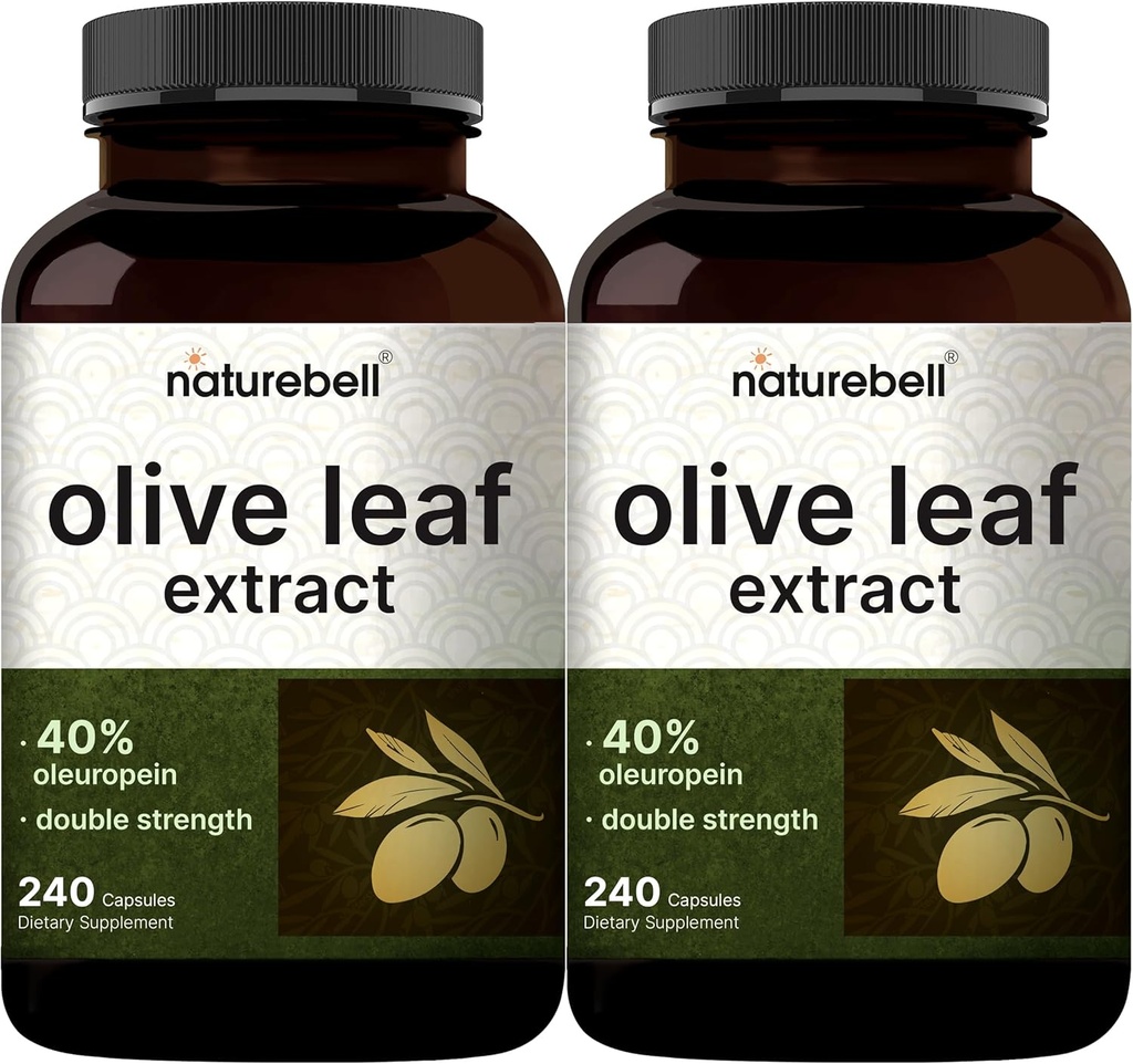 2 Pack Olive Leaf Extract 30000mg, 480 Total Capsules Removal 124; 40% Active Oleuropein, 50: 1 Herbal Ækvivalent - Rich in Polyphenol & Flavonoid Antioxidanter for Immunum & Heart Health - Non- GMO