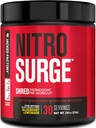 Jacked Factory NITROSURGE Shred Pre Workout Supplement - Energy Booster, Instant Strength Gains, Sharp Focus, kraftfulde Pumper - Nitrooxide Booster & PreWorkout Powder - 30Sv, Blåbær Lemonade