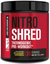 Jacked Factory NITROSURGE Shred Pre Workout Supplement - Energy Booster, Instant Strength Gains, Sharp Focus, kraftfulde Pumper - Nitrooxide Booster & PreWorkout Powder - 30Sv, Blåbær Lemonade
