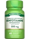 Nature's Truth Benfotiamine | 300mg | 60 Count | Non-GMO and Gluten Free Supplement | Vitamin B1 Precursor