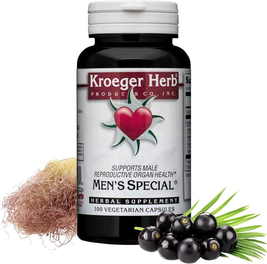 Kroeger Herb Produkter, Mænds særlige Mest124; Prostata Support for Mænd med Saw Palmetto, Black Walnut & Cornsilk Mest124; Herbal Urinary Health Formel 124; Lavet i USA