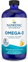 Nordiske Naturals Omega-3, Lemon Flavor - 16 oz - 1560 mg Omega-3 - Fish Oil - EPA & DHA - immunforsvar, hjerne og hjerte sundhed, optimal wellness - non-GMO - 96 Serveringer