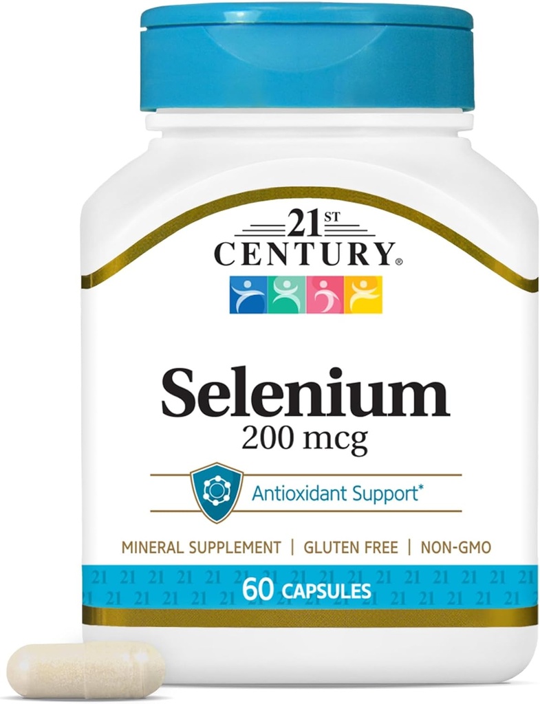 21. århundrede Selenium 200 mcg kapsler, 60 Greve