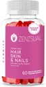 ZENZSUAL Hair, Skin and Nails Gummies – Multivitamin with Biotin, Vitamin C, B12 and Zinc – Vegan Supplement and Sugar Free (60 Gummies)