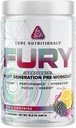Core Nutritionals Fury V2: Præ- workout pulver til at maksimere ydeevne i The Gym W / Zum- XR ® Koffein, L- CItrulin, og Alpha GPC (40 Scoops) (Black Lightning)