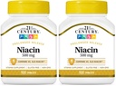 21. Century Niacin 500 mg depottabletter, 100 greve (27474) (pakke med 2)