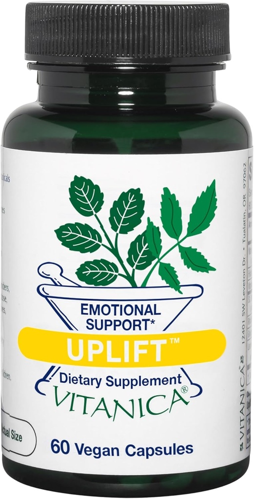 Vitanica Uplift, Mood and Emotional Support, Vegansk / Vegetarisk, 60 Kapsler