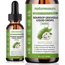 Naturesours 100% Pure Organic Soursop Extract, Soursop Graviola Liquid Drops 1800MG, Organic Pure Soursop Leave and Fruit Extract, Sugar / Gluten Free, 2 FLLOZ (1)