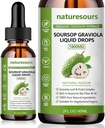 Naturesours 100% Pure Organic Soursop Extract, Soursop Graviola Liquid Drops 1800MG, Organic Pure Soursop Leave and Fruit Extract, Sugar / Gluten Free, 2 FLLOZ (1)