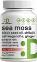 DEAL SUPPLEMENT Irish Sea Moss 7000mg Per Serving, 240 Veggie Kapsler - 14 Superfood Complex - 3000mg Black Seed Oil, 2000mg Ashwagandha, 600mg Ginger