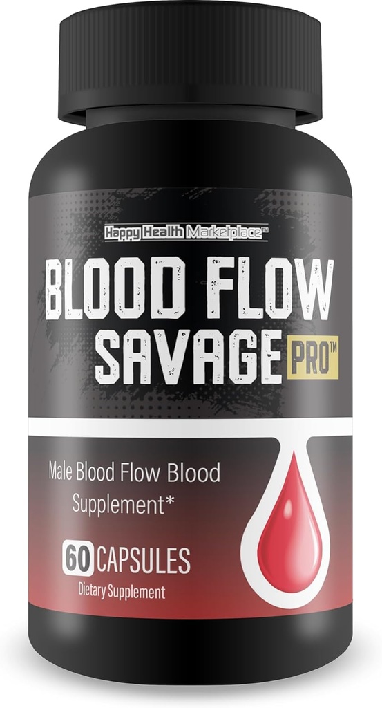 Blood Flow Savage Pro - vores bedste blod Flow Kapsler - Sunde blod Flow Natural Formel - Support Mænd Blood Flow Savage Grow Max din krop cirkulation - Herre Blood Flow Supplement Max Blood Flow