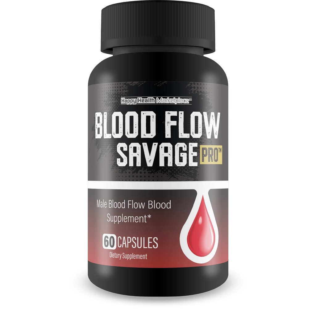 Blood Flow Savage Pro - vores bedste blod Flow Kapsler - Sunde blod Flow Natural Formel - Support Mænd Blood Flow Savage Grow Max din krop cirkulation - Herre Blood Flow Supplement Max Blood Flow