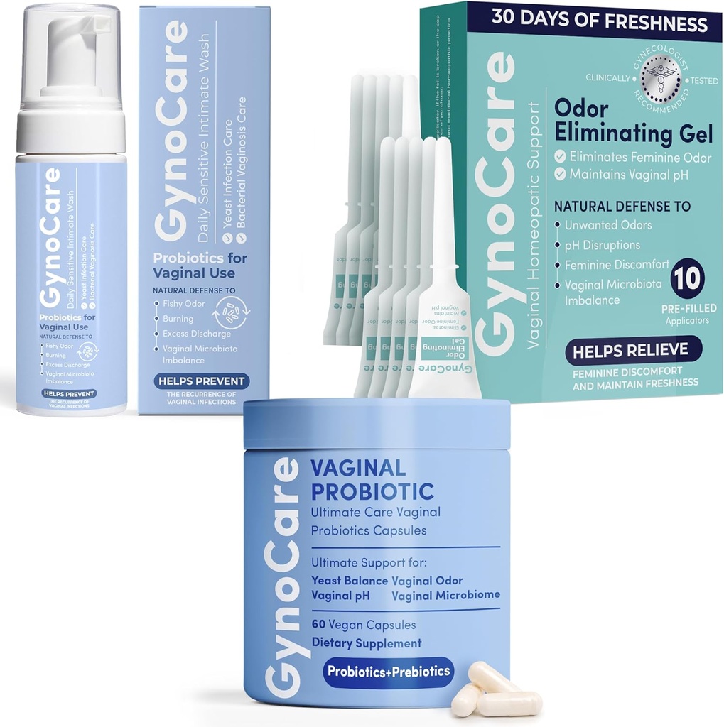 Terramed Just Think Comfort Comprehensive Feminine Wellness Bundle – Triple Support for pH Balance, Odor Control, and Intimate Health