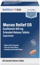 HealthCareAisle Guaifenesin 600 mg Extension Release - 100 tabletter - Mucus Relief Expectorant for Chest Congestion Relief