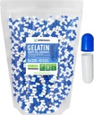 XPRS Nutra Størrelse 0 Tomme kapsler - 5000 Tomme Gelatine kapsler - Piller gør det - Pure Bovin Pille Gel Caps til Do- It- Yourself Kosttilskud (blå / hvid)