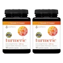 Youtory Turmeric Extra Strength - 1000 mg - Understøtter muskel & fælles sundhed * - Indeholder bioenhancere, Curcuminoids & planteekstrakter - USP Verified - 180 Vegetariske kapsler, 2 Pack (180-dages forsyning)