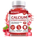 Calcium citrat 1200mg gummies with Vitamin D3: with Calcium Magnesium Zink Vitamin D3 K2 for ben Muscle Immun- Ultimate Absorption Calciumsupplement for kvinder og mænd, sukkerfri