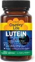 Country Life Lutein 20 mg Supplement - Certified Gluten- Free - Eye Health Support med Lutein og Zeaxanthin - Reducerer Eye Strain fra Screens - Ingen Gær, Majs, Hvede, Mælk - 60 Softgels