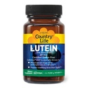 Country Life Lutein 20 mg Supplement - Certified Gluten- Free - Eye Health Support med Lutein og Zeaxanthin - Reducerer Eye Strain fra Screens - Ingen Gær, Majs, Hvede, Mælk - 60 Softgels